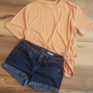 Denim Midi Shorts
